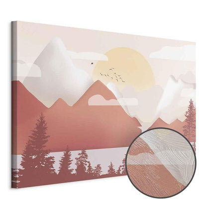 Leinwandbild - Landscape at Sunset (1 Part) Wide