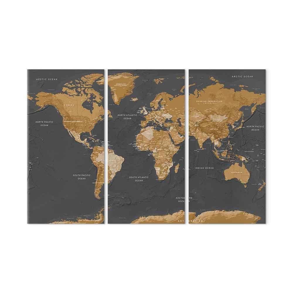 Leinwandbild - World Map: Modern Aesthetics