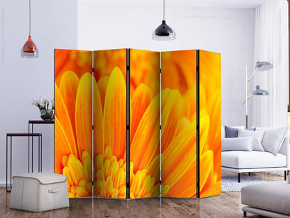 Paravent - Yellow gerbera daisies II Artgeist