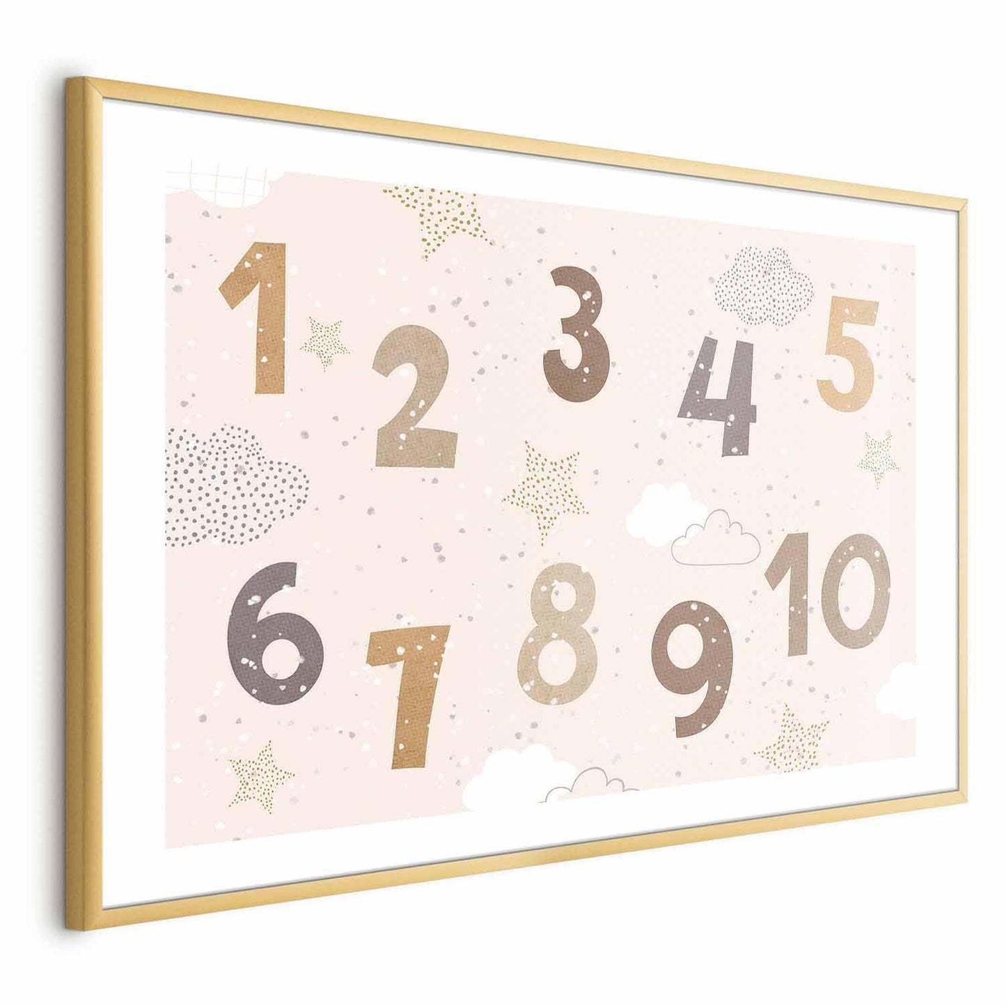 Poster - Numbers with Falling Snow Artgeist