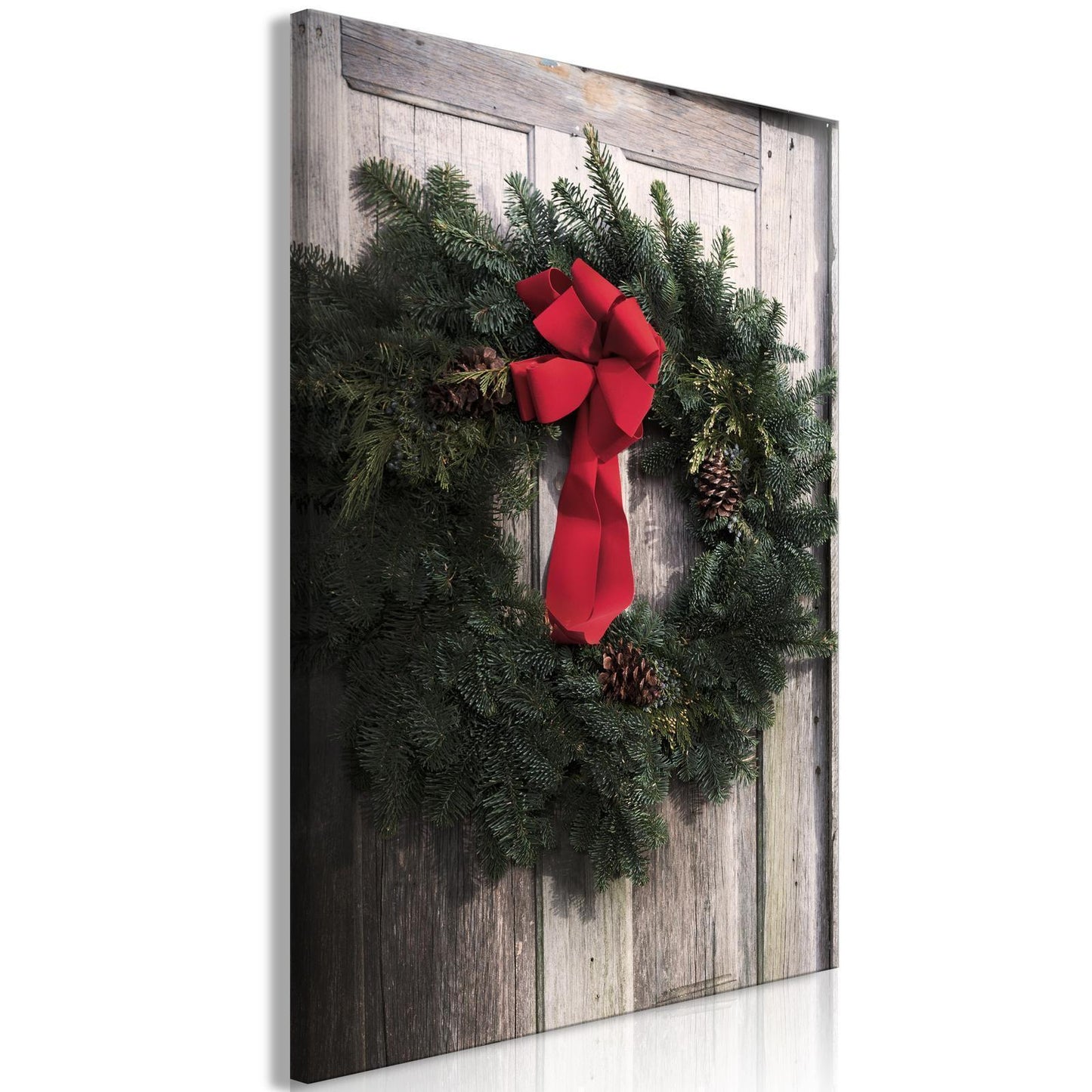 Leinwandbild - Christmas Wreath (1 Part) Vertical Artgeist