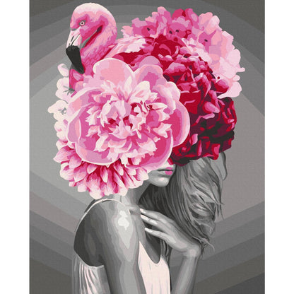 Malen nach Zahlen - Flamingo Girl