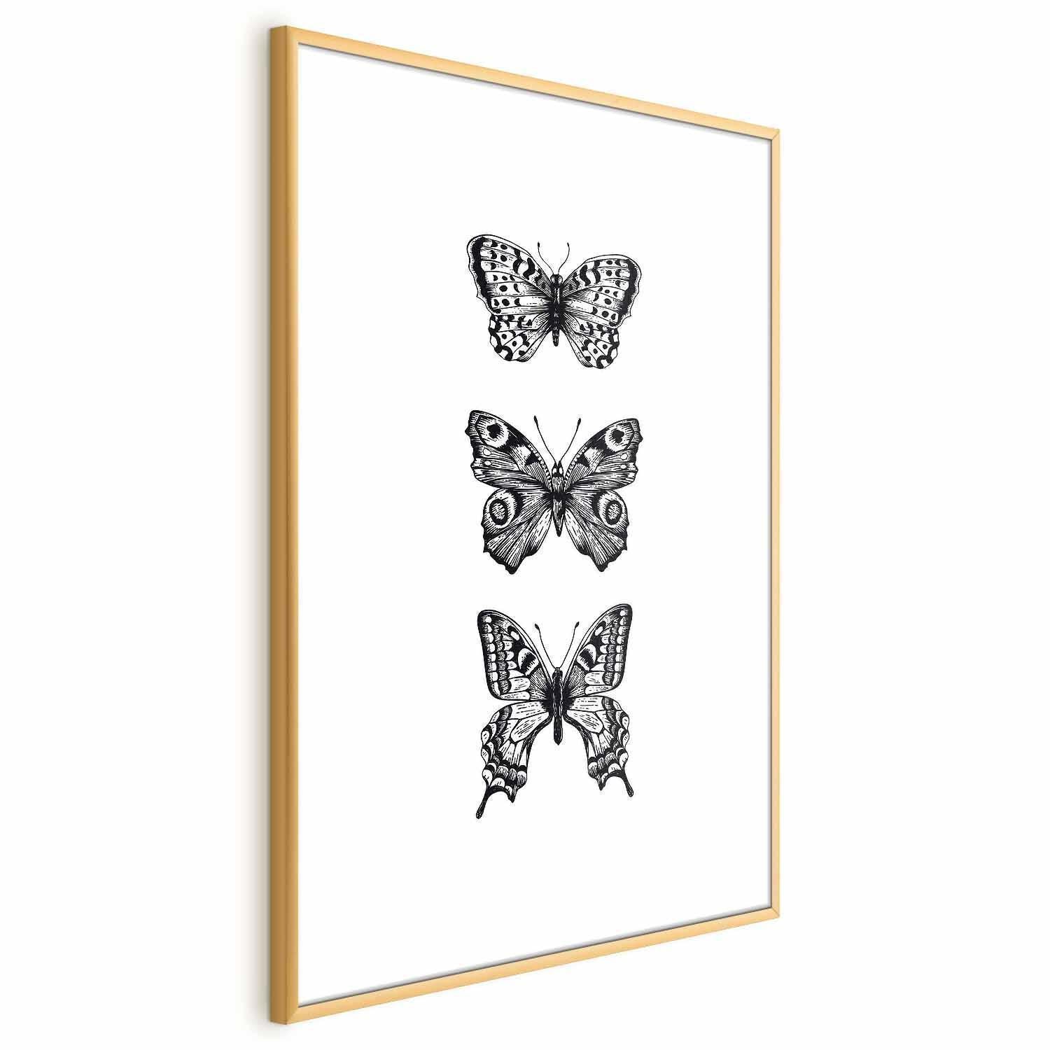 Poster - Three Butterflies Artgeist