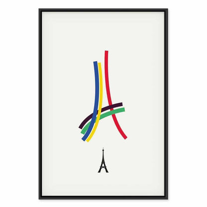 Leinwandbild - Eiffel Tower - Colorful Graphics - Abstraction