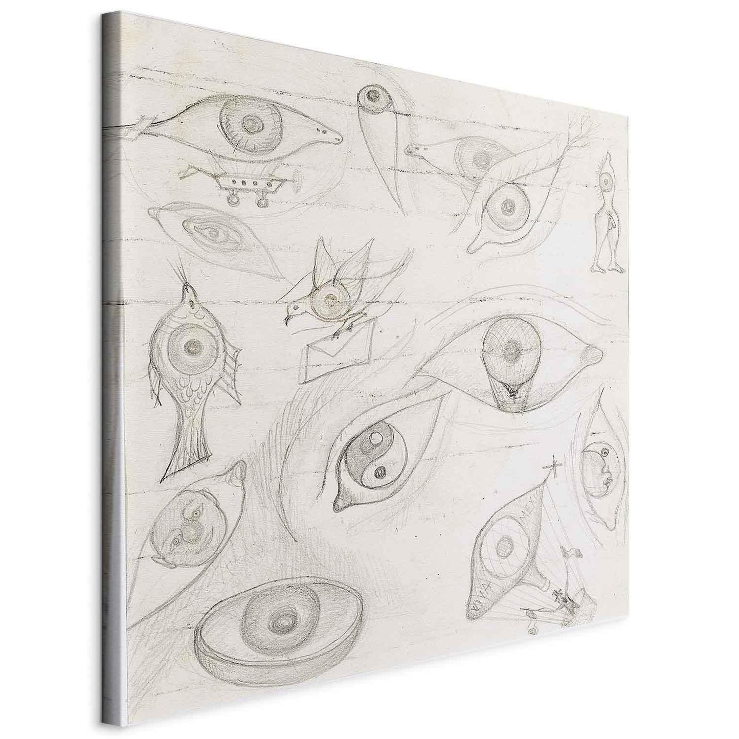 Leinwandbild - Frida Kahlo – Drawing of Eyes