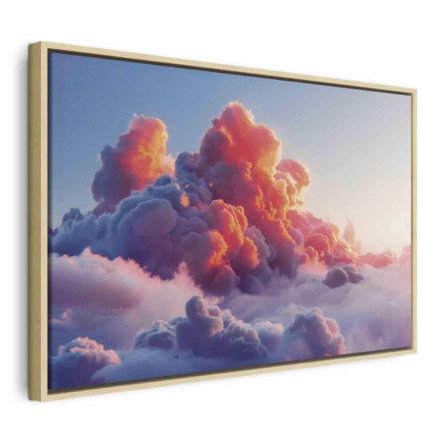 Leinwandbild - Twilight Spectacle: Clouds in Shades of Pink and Violet Artgeist
