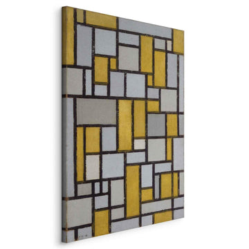 Leinwandbild - Composition with grid 1 (Piet Mondrian) Artgeist