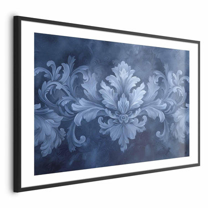 Poster - Blue Ornament in Cool Shades Artgeist