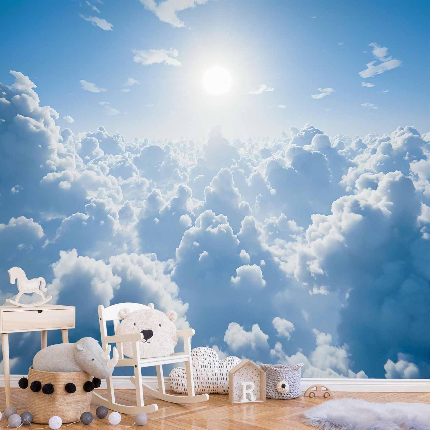 Fototapete - Heavenly Calm: Warm Rays of the Sun