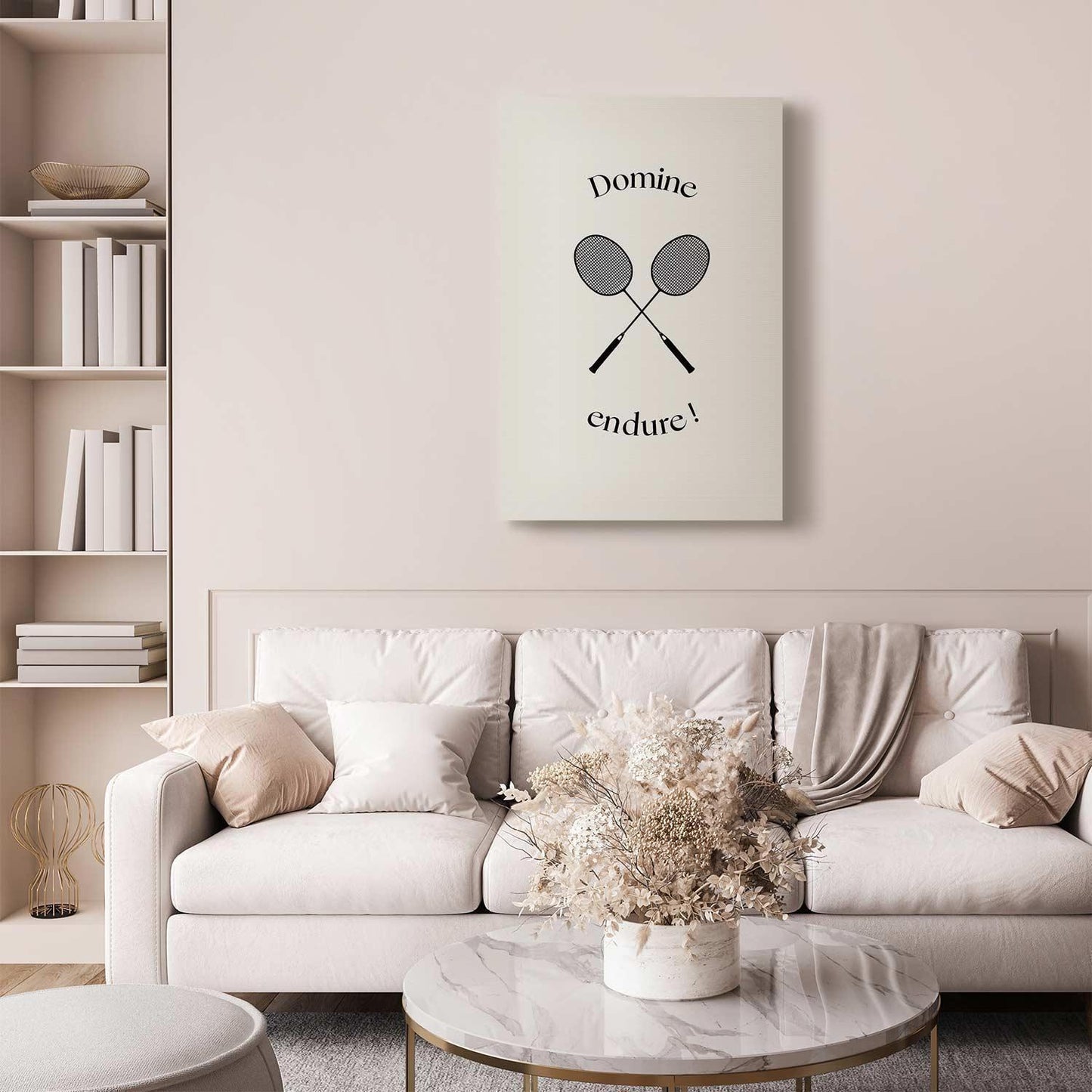 Leinwandbild - Black Badminton Rackets