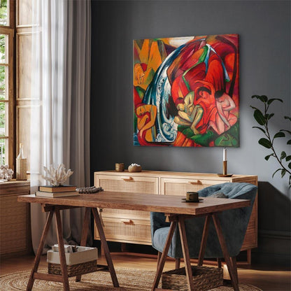 Leinwandbild - Franz Marc – The waterfall (Women under a waterfall)