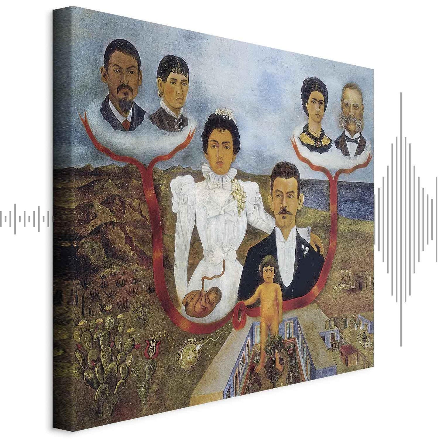 Leinwandbild - Frida Kahlo – My Grandparents, My Parents and I