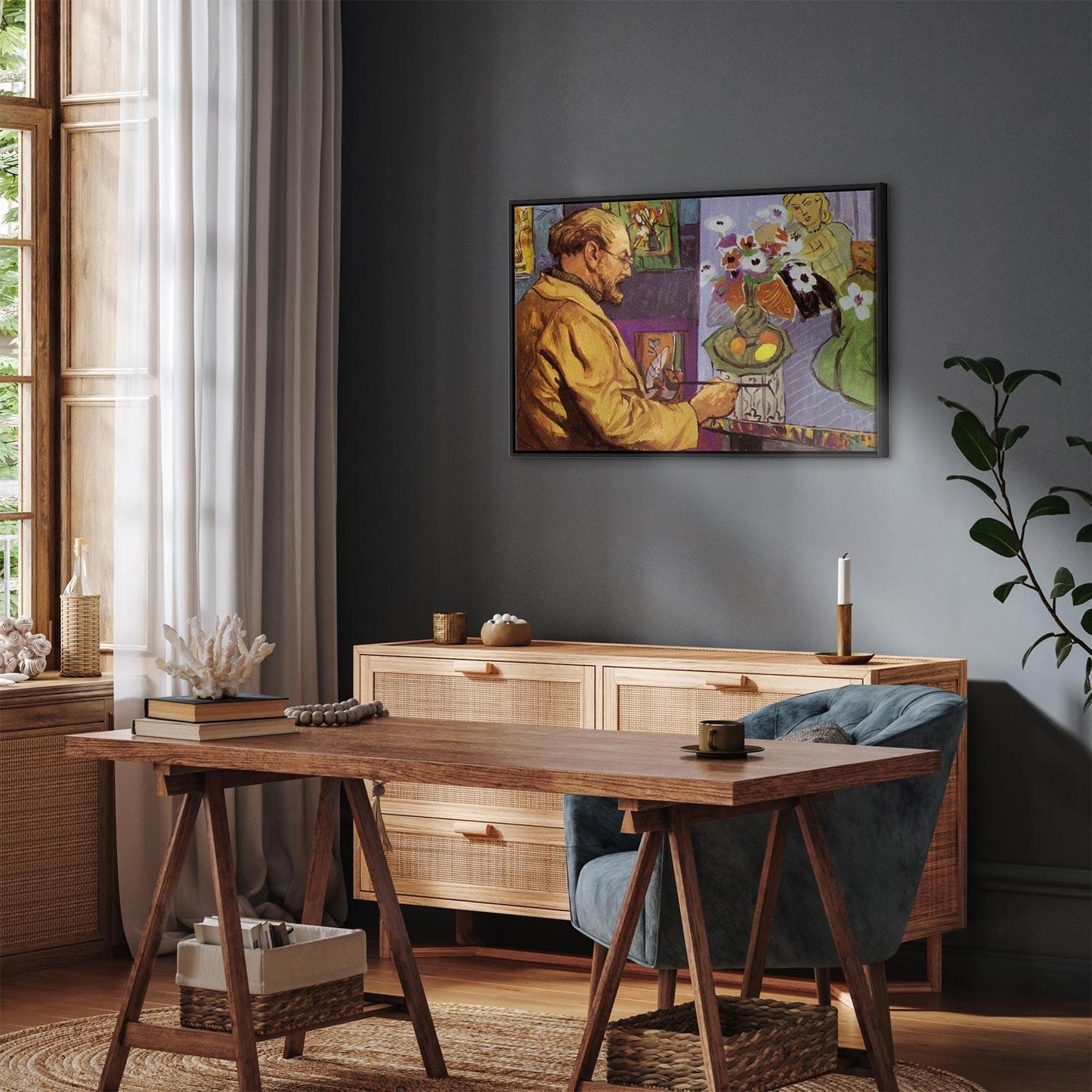 Leinwandbild - Painting by Henri Matisse (colour lithograph)