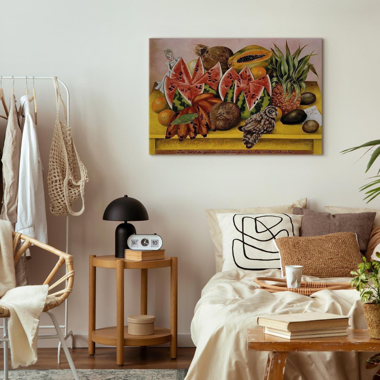 Leinwandbild - Frida Kahlo – A Bride Frightened at the Sight of Life Opened