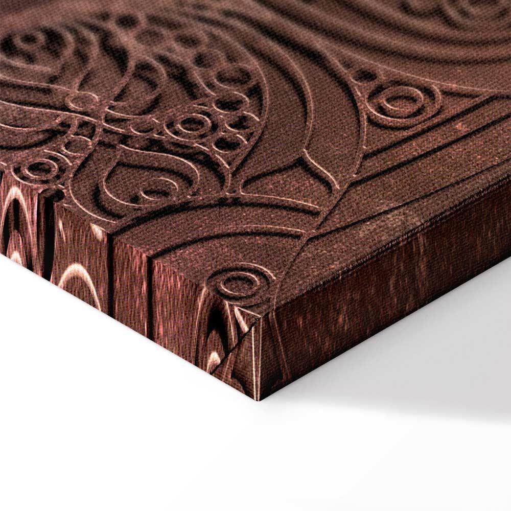 Leinwandbild - Mandala: Amber Silence