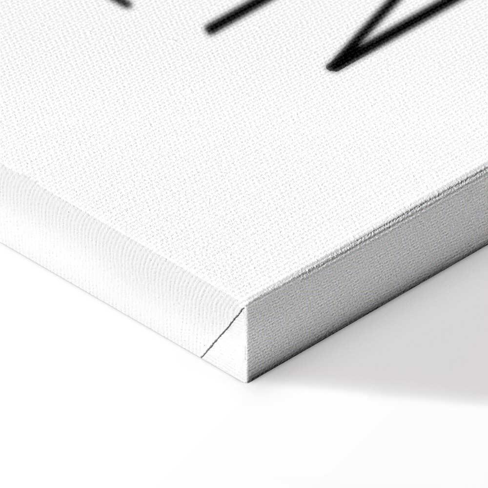 Leinwandbild - Art of Words (1-part) - Inspirational Black Text on White