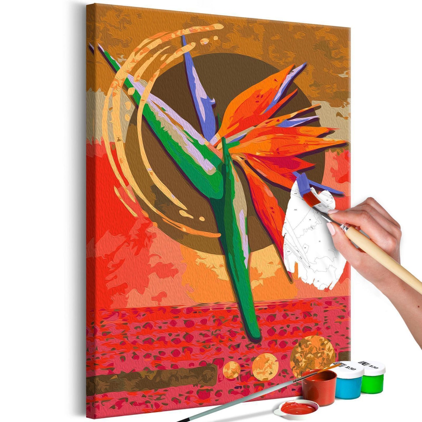 Wandbild zum Ausmalen - Strelitzie