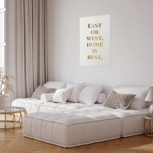Poster - Gold Home Is Best Artgeist
