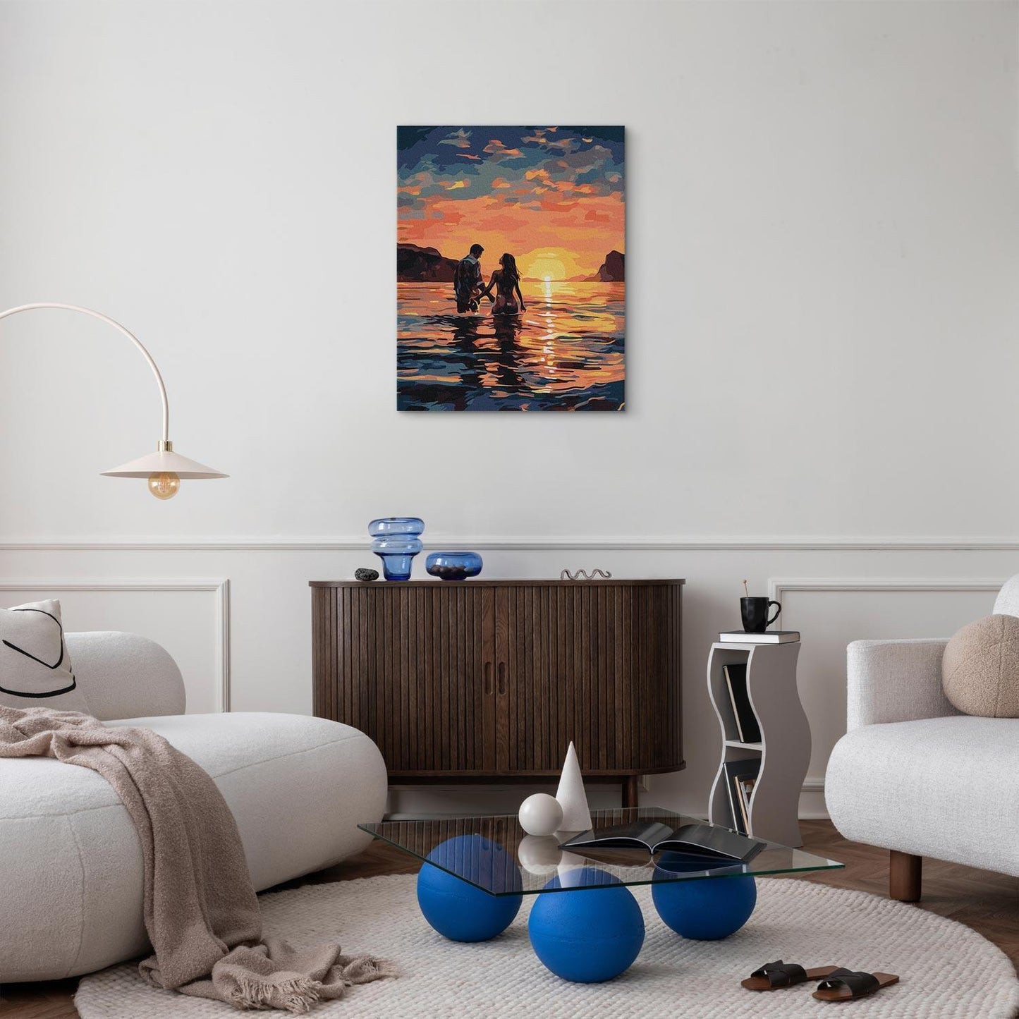 Malen nach Zahlen - Lovers at sunrise