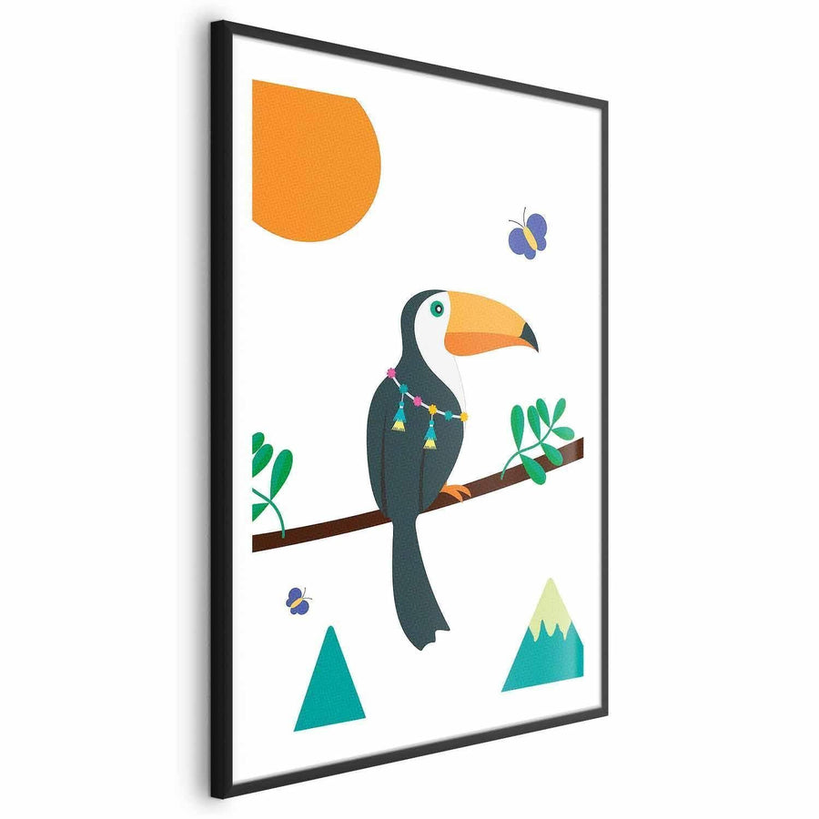 Poster - Toucan and Butterflies Artgeist