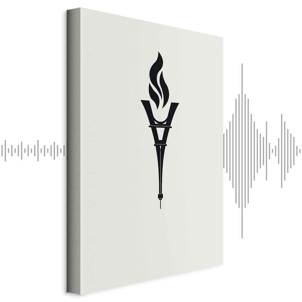 Leinwandbild - Torch Shaped Like an Inverted Eiffel Tower