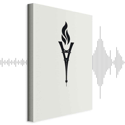 Leinwandbild - Torch Shaped Like an Inverted Eiffel Tower