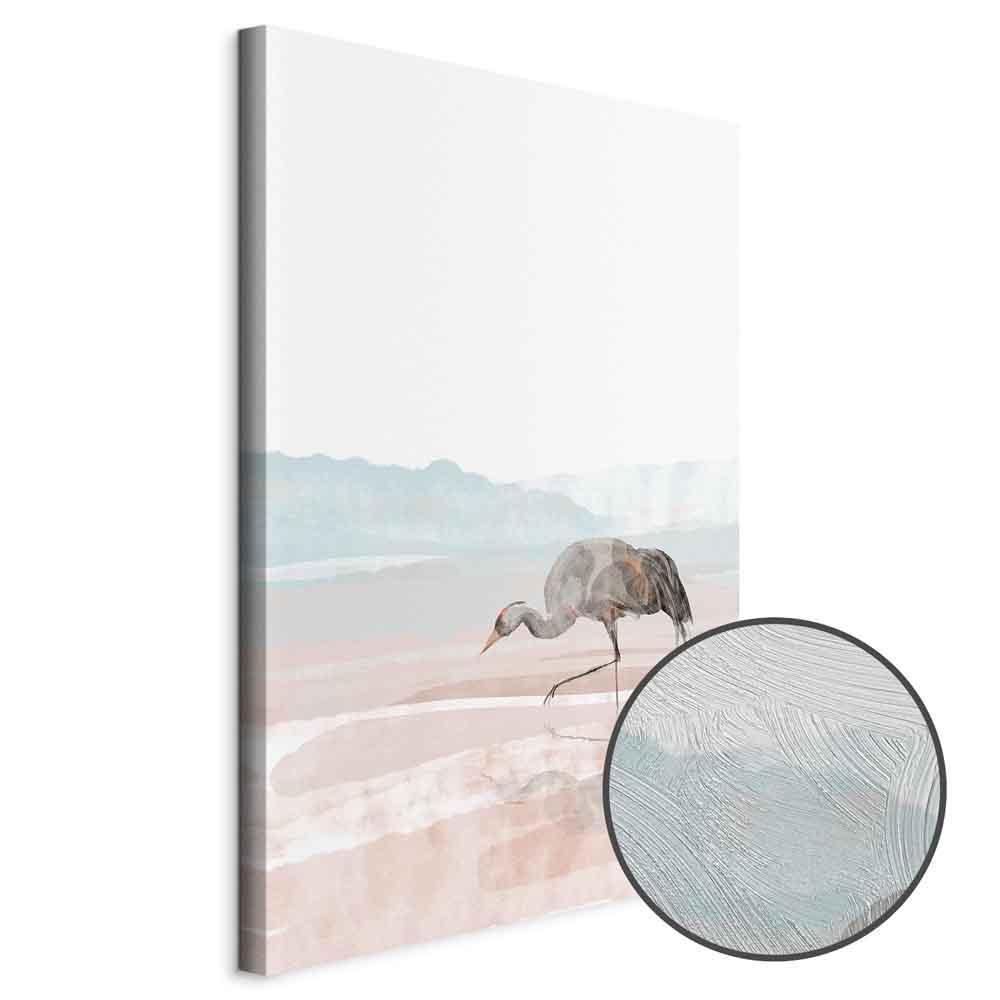 Leinwandbild - Crane in the Morning (1 Part) Vertical