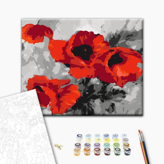 Malen nach Zahlen - Bouquet of Poppies
