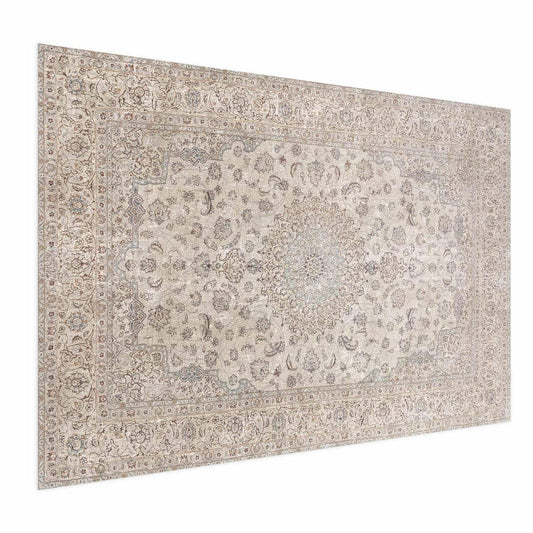 Poster - Sand Carpet - Worn Persian Rug with Rich Ornamental Motifs Artgeist