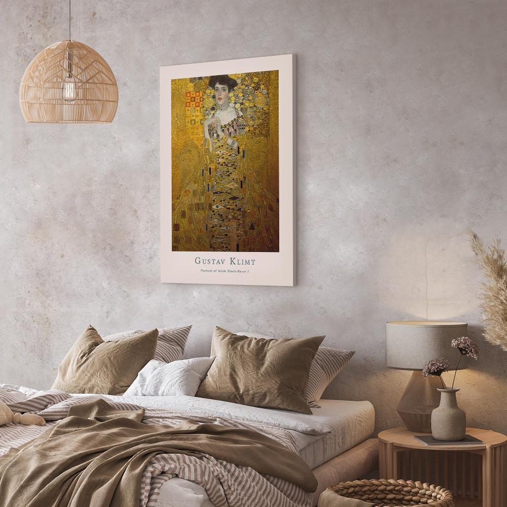 Leinwandbild - Gustav Klimt - Portrait of Adele Bloch (1 Part) Vertical