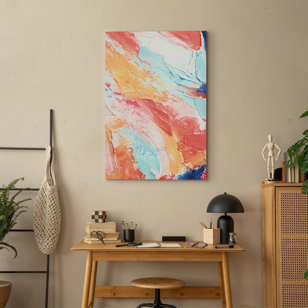 Leinwandbild - Spring Shades - A Colorful Mix of Warm and Cool Tones on Canvas