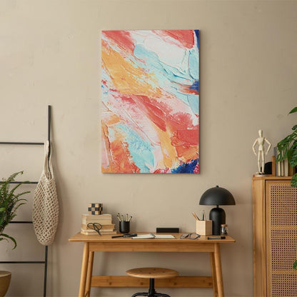 Leinwandbild - Spring Shades - A Colorful Mix of Warm and Cool Tones on Canvas