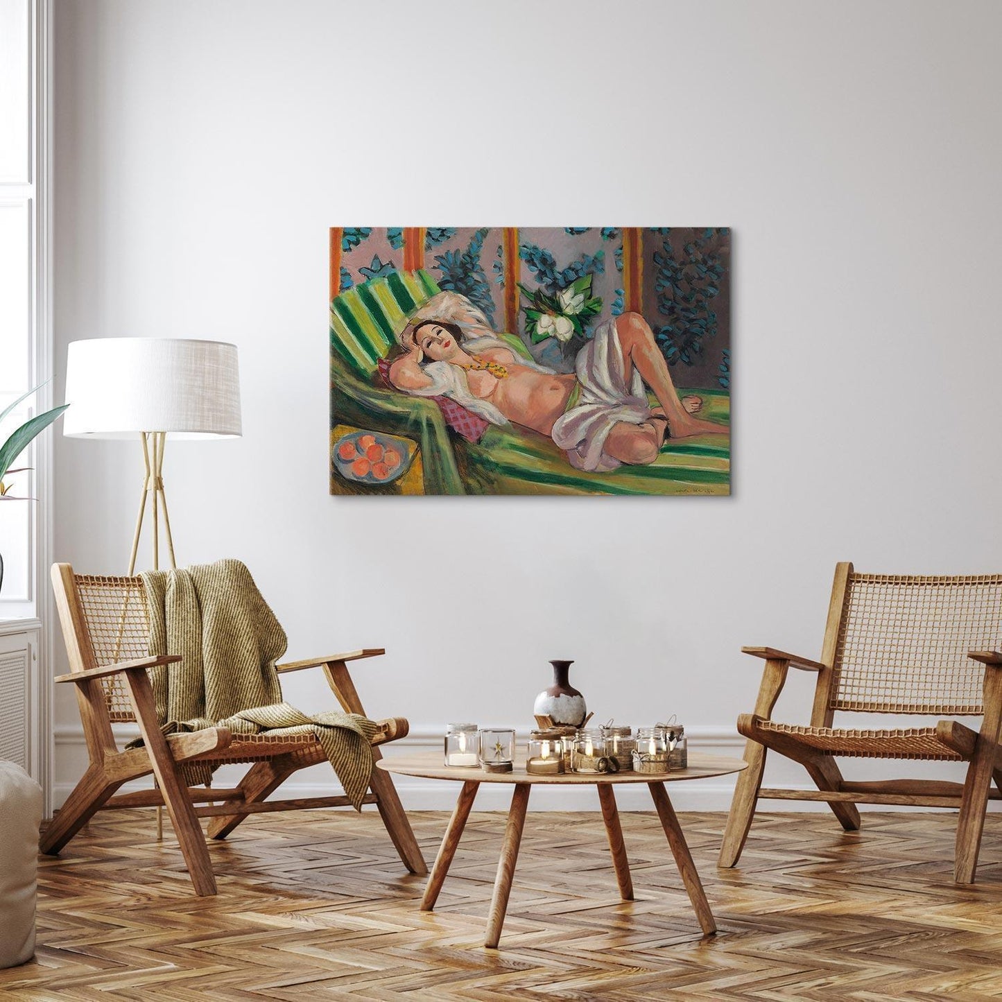 Leinwandbild - Henri Matisse – Reclining Odalisque with Magnolias