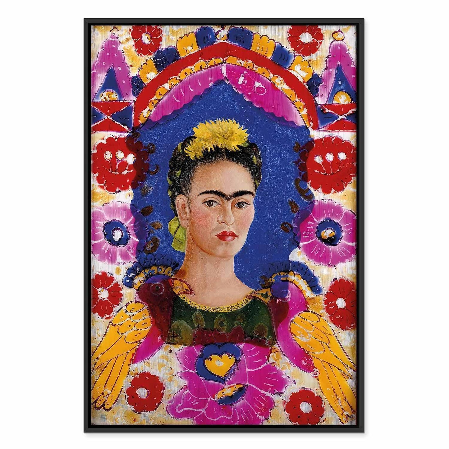 Leinwandbild - Frida Kahlo – The Frame (Self-Portrait)
