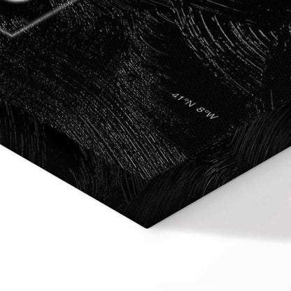 Leinwandbild - Negative Map: Porto (1 Part) Vertical