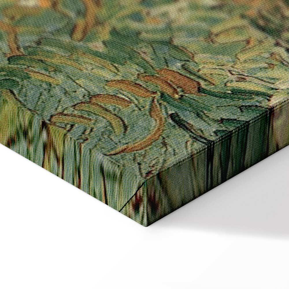 Leinwandbild - Vincent Van Gogh – Field with Wheat Stacks