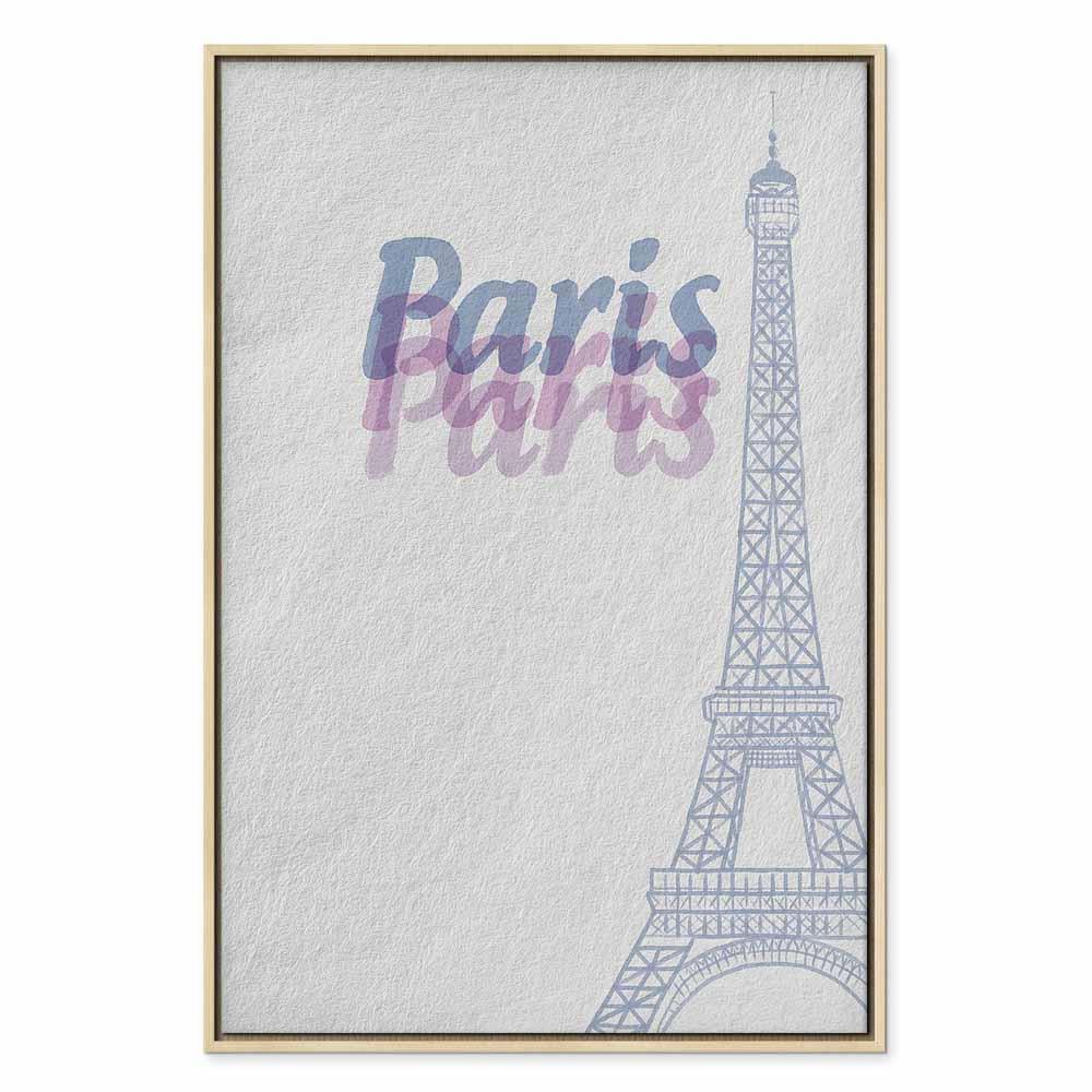Leinwandbild - Paris in Watercolours (1 Part) Vertical