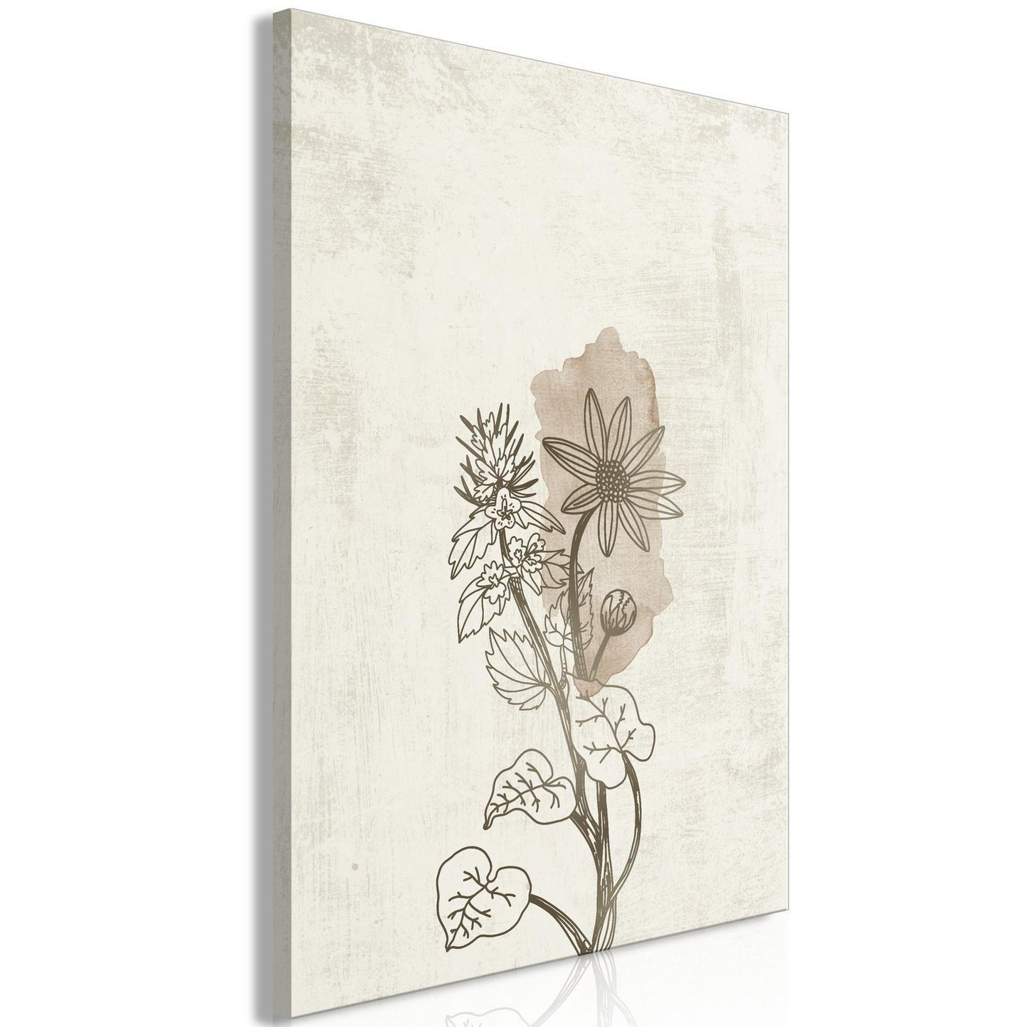 Leinwandbild Naturkontur – Minimalistische Wandkunst im Hochformat
