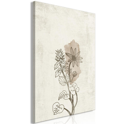 Leinwandbild Naturkontur – Minimalistische Wandkunst im Hochformat