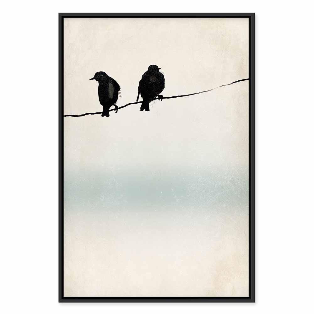 Leinwandbild - Frozen Sparrows (1 Part) Vertical