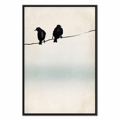 Leinwandbild - Frozen Sparrows (1 Part) Vertical
