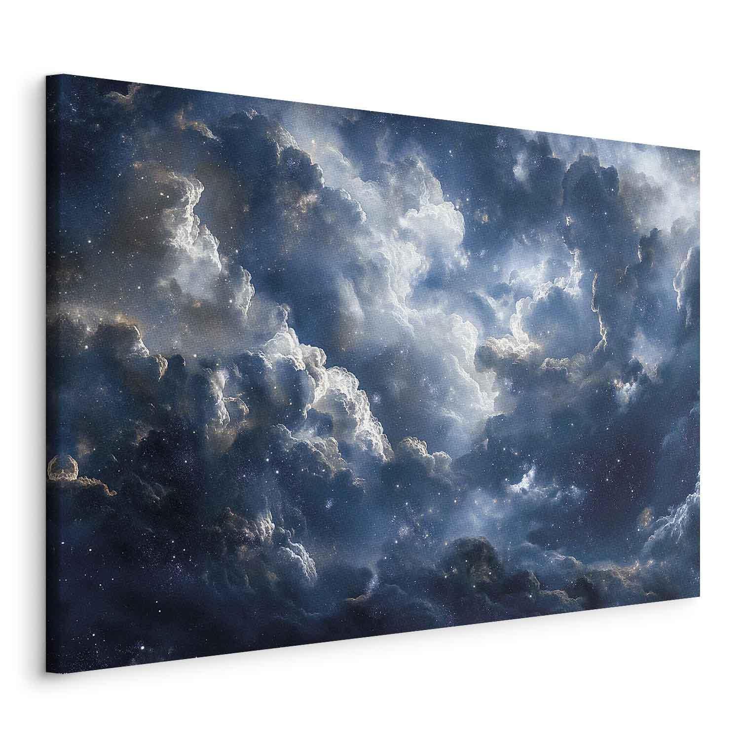 Leinwandbild - Astronomical Wonders: Clouds and Stars in Harmonious Combination Artgeist