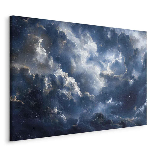 Leinwandbild - Astronomical Wonders: Clouds and Stars in Harmonious Combination Artgeist