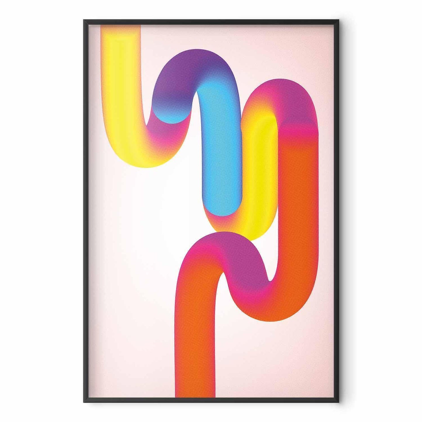 Poster - Rainbow Tubes - abstract illustration with colorful gradients