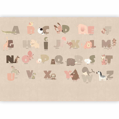 Fototapete - A Beige Alphabet Artgeist