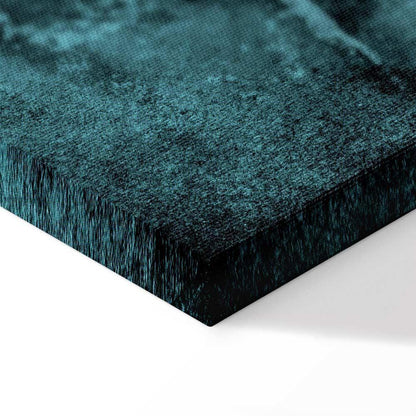 Leinwandbild - Shroud of Turin in Turqoise (1 Part) Vertical