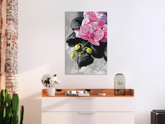Malen nach Zahlen Pink Orchid Geschenk - edles Orchideen-Motiv für kreative Entspannung