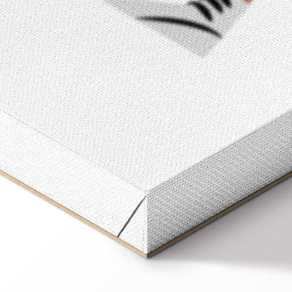 Leinwandbild - Female Golfer With the Eiffel Tower in the Background - Illustration