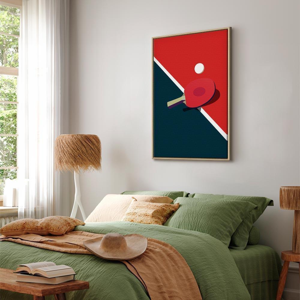 Leinwandbild - Table Tennis - Racket and Ball on the Table