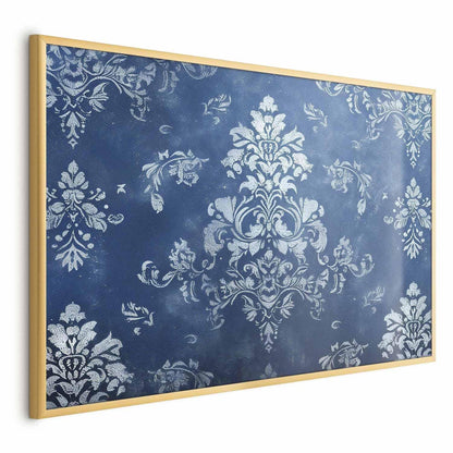 Poster Retro Ornament – Vintage-Muster in Blautönen